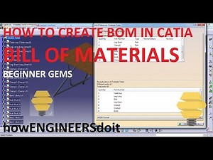 Catia Powerful Tricks #152|Generate BOM Bill of Materials