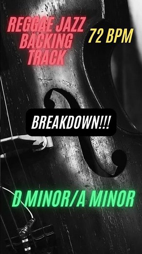 Jazz Reggae Guitar Backing Track in D Minor, 72 BPM. DUB BREAKDOWN!!!