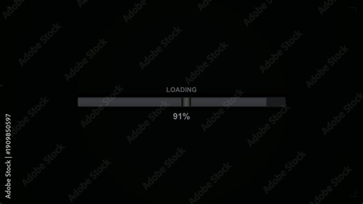 Hud animation for web designer showing a loading bar in a sci-fi space setting during a project presentation