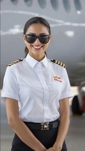 SpiceJet’s Lady Pilot Inspires the Skies ❤️ #flightattendant #cabincrew #aviation #pilotlife