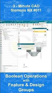 3MC - Siemens NX #011 - Boolean Operations with Design- & Featuregroups