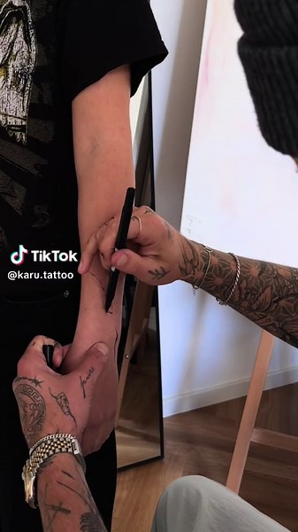 Delicate Myosotis Tattoo | Freehand Flower Tattoo Design