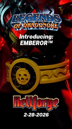 The ever-expanding Legends of Dragonore line of 5.5” action figures is back with three new characters. This time, our heroes and villains will face each other in the Hellforge, where the Divine Armors were created—and where its ancient, diabolical ruler has been asleep for centuries. Will the forces of Barbaro be able to fend off the incendiary attacks of Emberor, or will the perils of the fireball-throwing creature endanger Oskuro as well? Find out and discover the three new characters in the l