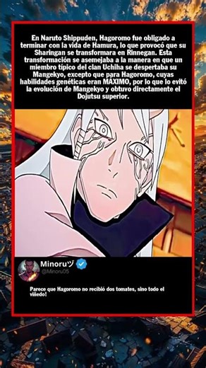 En Naruto Shippuden, Hagoromo fue obligado a terminar con la vida de Hamura, lo ...