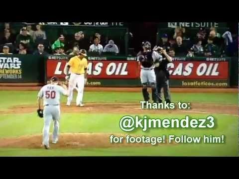 Coco Crisp of Oakland A's uses BERNIE LEAN as his batting song