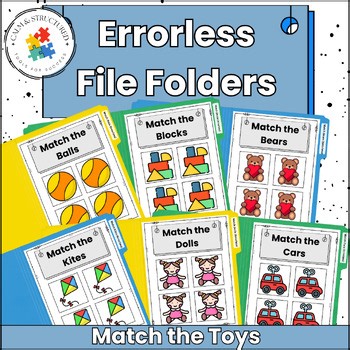 Errorless File Folders | Toy Matching | Special Education & Autism