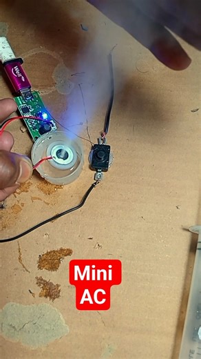 Mini AC Working Experiment Using Small Motor | Amazing shorts #shorts #project #tech #experiment