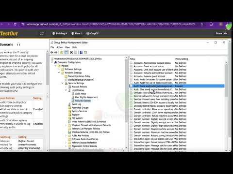 Security Pro TestOut 12.3.4 configure advanced audit policy
