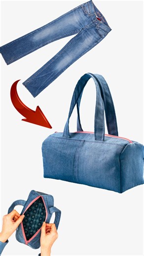 Comment coudre facilement un sac polochon à partir de vieux jeans Miarti👜✂️ | Miarti - Idées créatives
