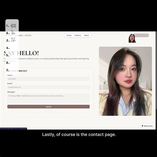 My first portfolio website with ‪@Framer‬