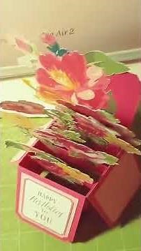 Anna Griffin window box card made with Cricut