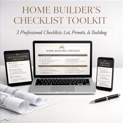 Home Builder Checklist Toolkit | Lot, Permits, Building Guide (digital Download) - Etsy