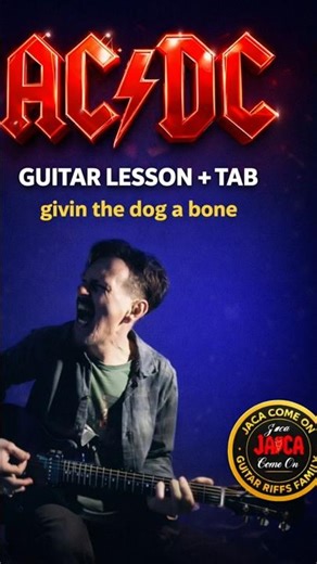 AC/DC – Givin’ The Dog A Bone 🔥 Killer ending Riff and solo | Guitar Lesson + TAB