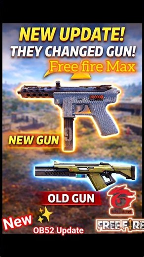 OB52 New Update Gun Change – Old vs New Full Gameplay | #ff #freefireshorts