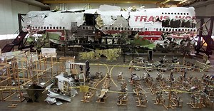 5.4K views · 34 reactions | The wreckage from the 1996 TWA Flight 800 crash investigation will be scanned into a 3-D model before it is dismantled and destroyed through a decommissioning process. The Paris-bound flight crashed soon after takeoff off from JFK Airport in New York, killing all 230 aboard. The victims included 16 students and 5 chaperones from the French Club at Montoursville Area High School in Pa. https://trib.al/Jypr5KO | PennLive.com | Facebook