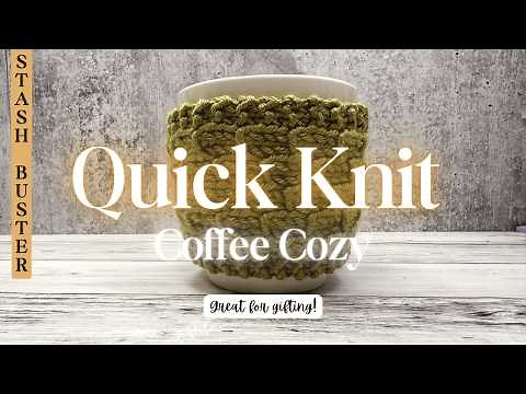 Knit a Coffee Cozy in Less Than an Hour!