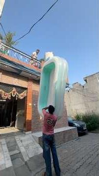 7 foot ke swimming pool ko ghar me lakar ki pool party 🎉😄 #minivlog