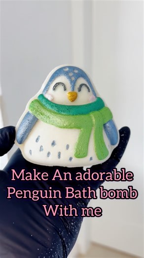 The Bath Time on Instagram: "This fantastic mold makes the most adorable penguin bath bomb, reliably adorable, every time!! https://www.thebathtime.com/products/frosty-penguin?keyword=pengui&variant=50850098839840 #penguincraft #bathbombmold #handmadebusiness #craftreels #wintervibes"