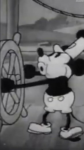 Steamboat Willie whistling from the 1928 Walt Disney classic #mickeymouse #animation