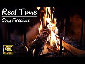 🔥Real Fireplace Burning with No Loop [4K UHD] Real Time & Real Fire Sounds. Sleep, Study, Meditation