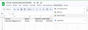 Como enviar correos personalizados con Apps Script, Google Sheets y Gmail.