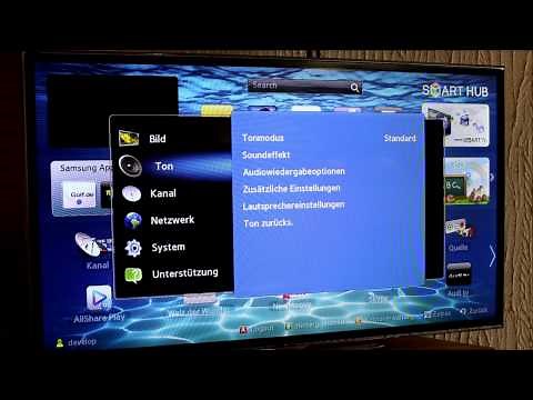 Samsung Smart TV: Menü und Allshare Play