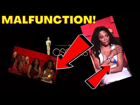 Venus Williams Dress Has MAJOR Wardrobe MALFUNCTION at OSCARS!