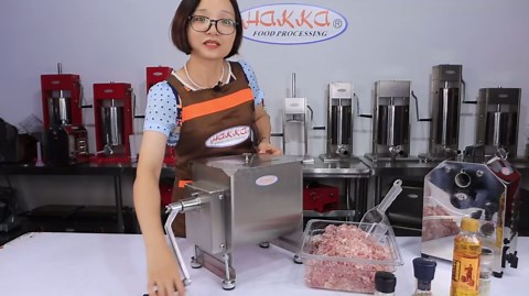 Hakka 30lb/15L Commercial Meat Mixer, Stainless Steel 20L Tilt Tank Manual Meat Mixer for Sausage (Mixing Max.30lb/15L for Meat)