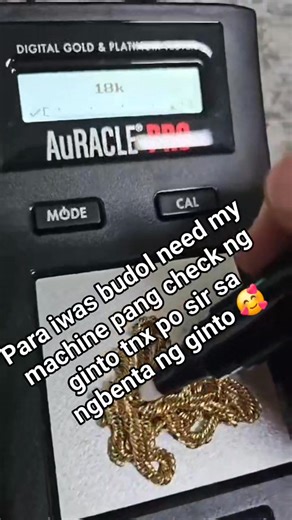Upon checking kanina 18k ang lumabas sa machine 🥰. We buy gold and sell.. Pm lng po sa gusto mgbenta | Korea Gadgets