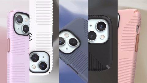 Speck iPhone 17e, 15 Case - iPhone 16e - Built for MagSafe, Drop Protection Grip – for iPhone 15, 16e, 14 and 13 - Scratch Resistant, Soft Touch, 6.1 Inch Phone Case - CandyShell Grip Blue/Faded Denim
