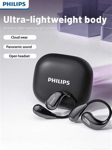 New Philips True Wireless Stereo Ear-Hanging Style Headphones Low Latency And Low Power Consumption Headphones Automatic Boot Ergonomic Design Dual Connection Headphones Built-In Microphone Suitable For Smartphones Android/IOS System TAT2769 | SHEIN