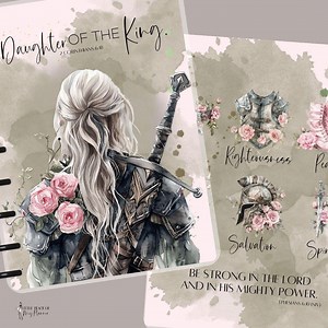 Daughter of the King Happy Planner Cover With Bible Verse Planner Cover With Scripture Planner Cover Ephesians 6 Armor of God Bible Verse - Etsy