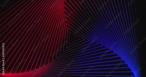 abstract background - triangle wave looped animation 4K. Motion graphics background. Shape looping background. Animation of seamless loop. hypnosis animation, light rays glow looping animation. Stock Video