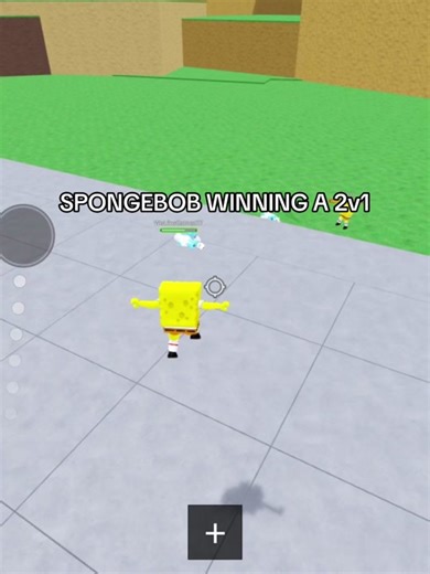 SpongeBob Roblox Fight: 2v1 Battle with Kamryn Lute