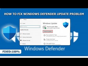 Fix Windows Defender Update Problem 2024 |How to Fix Windows Defender Update Error| Windows Defender