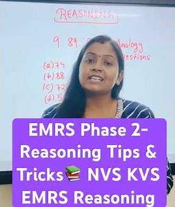 EMRS Phase 2- Reasoning Tips & Tricks📚 NVS KVS EMRS Reasoning