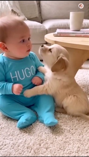 Cute baby & mini dog Fun 😊🥰 || #cutebaby #fyp #shorts