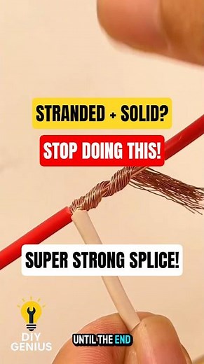 How to Connect Stranded Wire to Solid Wire the RIGHT Way! #electrical #diy #lifehacks #shorts