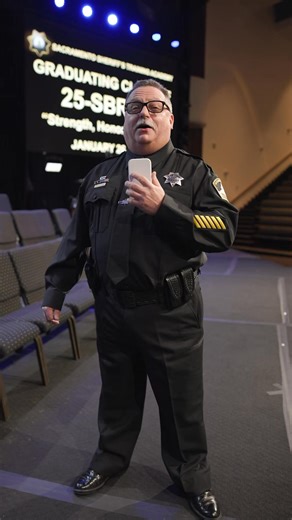 Every graduating class tells a story, and Class 25-SBRA-2 was no different. There is always at least one recruit who walks across the stage in the footsteps of a family member. This week, Recruit Turner crossed that stage to become Deputy Turner—unaware that a surprise awaited him. As he stood before his peers, his father joined him on stage and announced his retirement from the Sacramento County Sheriff’s Office. After 30 years of dedicated service, Deputy R. Turner marked his retirement not wi