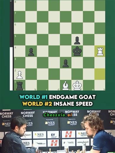 Magnus skills vs Hikaru speed in this endgame 😭​💀​ #chess #magnuscarlsen