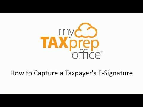 How to Capture a Taxpayer's E-Signature