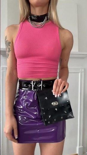 PVC Fashion, your way! 💜💖🖤 #outfitideas #alternativefashion #stylingshorts