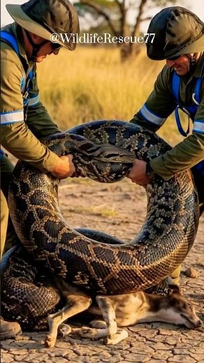 🐍 A Tale of Hope: The Antelope's Escape From the Python's Grasp #wildrescue #heartracing