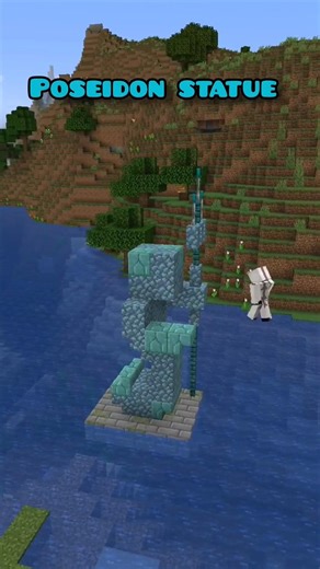 Minecraft|Poseidon statue tutorial! #buliding #minecraft #minecraftbuilding #viral #trend
