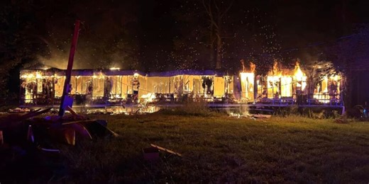 Mobile home fire in Campti