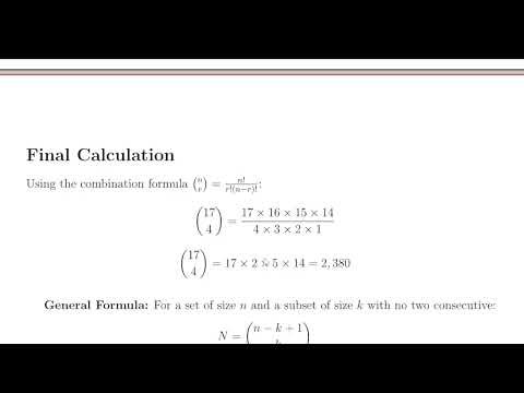 No-Consecutive Subsets Made EASY! (Combinatorics Trick You Must Know)