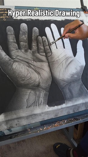 Hyper Realistic Drawing w/ Charcoal "Receiving Grace" #art #drawing #artist #artshorts #charcoal