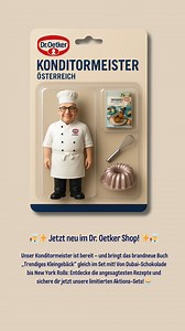 👨‍🍳✨ Jetzt neu im Dr. Oetker Shop! ✨👨‍🍳 Unser Konditormeister ist bereit – und bringt das brandneue Buch „Trendiges Kleingebäck“ gleich im Set mit! Von Dubai-Schokolade bis New York Rolls: Entdecke die angesagtesten Rezepte und sichere dir jetzt unsere limitierten Aktions-Sets! 🧁🎁 . 📦 Nur solange der Vorrat reicht 👉 shop.oetker.at/aktionen/aktions-sets oder Link in der Bio öffnen. #DrOetker #TrendigesKleingebäck #Backliebe #Konditormeister #BackenMitStil #OetkerShop | Dr. Oetker Österrei