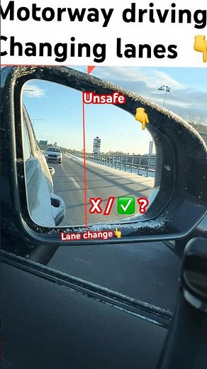When Can I Change Lanes? | Beginner Driving Tips (Side Mirror View)