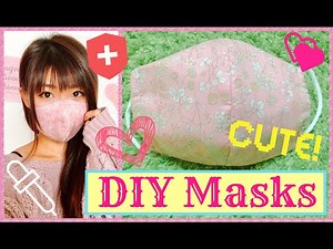 How To Make Mask to Prevent from Flu, Cold and Virus!~DIY~ 立体マスクの作り方 〜インフルエンザ、ウイルス予防〜